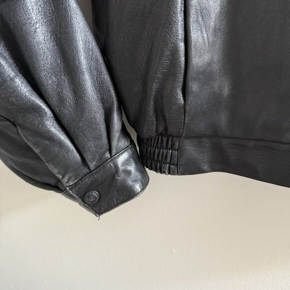 Vtg 90s Y2K Wilsons Pelle Studio Leather Thinsulate Lined Bomber Jacket Mens XLT - Picture 13 of 16
